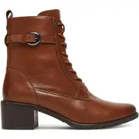 Caprice Bootie, brown, made of Leather with Block heel, Size 36