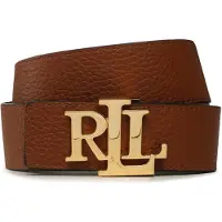 Lauren Accesorios Lauren Ralph Laurentil kvinder. 412912040002 Vendbart læderbælte, brun, chokolade (XL), Casual