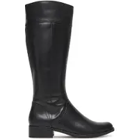 Caprice Boots, black, made of Leather with Block heel, Size 39