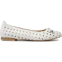 Caprice Ballerina, white, made of Leather with Block heel, Size 39