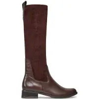 Caprice Boots, brown, made of Leather and synthetic with Block heel, Size 38