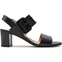 Caprice Heeled sandal, black, made of Leather with Block heel, Size 38.5