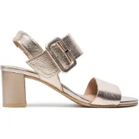 Caprice Heeled sandal, metallic, made of Leather with Block heel, Size 36