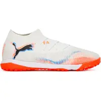 Puma FUTURE 8 MATCH TT Football Boots Unisex, Shoes, White/Black/Glowing Red, 42