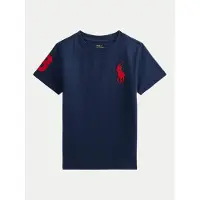 Ralph Lauren Polo Ralph Laurentil drenge. 322832907039 Big Pony T-shirt i navyfarvet bomuldsstrik (2años= 94/100cm), Casual, Korte ærmer, Blå, børnetøj