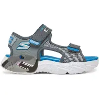 SKECHERS Sandaler m. Lys - Creature-Splash - Charcoal Blue - - 29 - Blinkesko