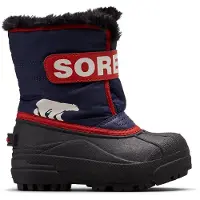 Sorel - Afterski - Childrens Snow Commander Boot Nocturnal Sail Red til UnisexUld - Størrelse 11 US - Flåde