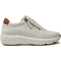 Clarks Premium Dame Tivoli Side Lynlås Træningssko 1238 Off White Lea