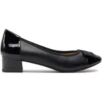 Caprice Pumps, black, made of Leather and textile with Block heel, Size 41