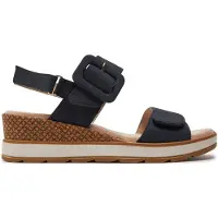Caprice Heeled sandal, blue, made of Leather without heel, Size 41