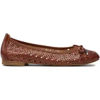 Caprice Ballerina, brown, made of Leather with Block heel, Size 39