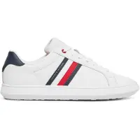 Tommy Hilfiger Sneaker low 'Essential' rød / sort / hvid