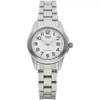 Casio Dameur LTP-1259PD-7BEG Collection Hvid/Stål Ø28 mm