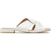 Caprice Mule, white, made of Leather with Block heel, Size 39