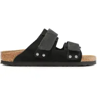 Birkenstock - Sandaler og klipklappere - Uji Soft Suede Nubuck Leather Black til Unisex - Størrelse 37 - Sort