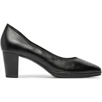 Caprice Pumps, black, made of Leather with Block heel, Size 38