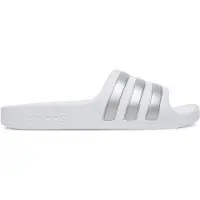 Adidas adilette Aqua Badesandal - Hvid/Sølv Børn, størrelse 30
