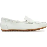 Caprice Moccasin, white, made of Leather without heel, Size 41