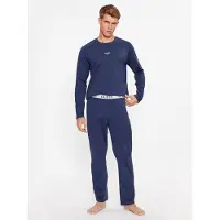 GUESS Pyjamas lang 'Derrick' blå / hvid