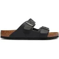 Birkenstock Birkenstocktil mænd. 752481 Læder Arizona sandaler (Regular Fit) sort (40), Fast, Ingen, Casual