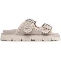 Mou Moutil kvinder. MU.SW461005A Bio-sandaler med to spænder taupe (39), 1-3 cm, Casual, Gråt