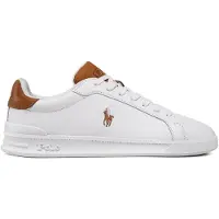 Ralph Lauren Polo Ralph Laurentil mænd. 809877598001 Basic læder træningssko hvid (44), Fast, Blonder, Casual