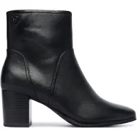 Caprice Bootie, black, made of Leather with Block heel, Size 39
