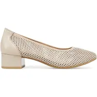 Caprice Pumps, beige, made of Leather with Block heel, Size 37.5