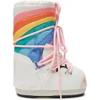 Moon Boot Moon Boottil piger. 80D3400270 Icon Unicorn Støvler hvid (27/30), Fast, Blonder, Casual, børnetøj
