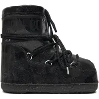 Moon Boot - Icon Low Glitter Black til Unisex - Størrelse 33-35 - Sort