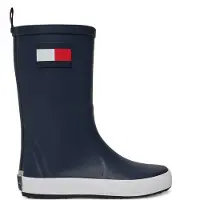 Tommy Hilfiger Gummistøvler 'RUDY' blå / kirsebærsrød / hvid