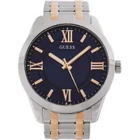 GUESS Analogt ur 'ELLIOT' navy / bronze / sølv