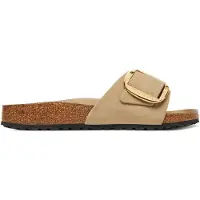 Birkenstock Birkenstocktil kvinder. 1030467 Sandaler i læder Madrid Big Buckle (smal pasform) lysebrun (38), Fast, Ingen, Casual