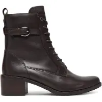Caprice Bootie, brown, made of Leather with Block heel, Size 40.5