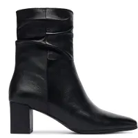 Caprice Bootie, black, made of Leather with Block heel, Size 40