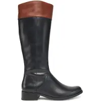 Caprice Boots, black, made of Leather with Block heel, Size 42