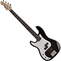 Gear4Music LA Venstrehånds Basguitar fra Sort