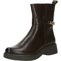 Caprice Bootie, brown, made of Leather with Block heel, Size 42