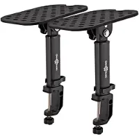 Gear4Music Monitorstativer med skrivebordsklemmer fra