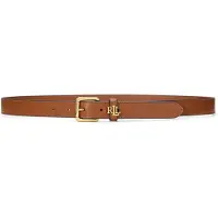 Ralph Lauren Lauren Ralph Laurentil kvinder. 412968763002 Smalt læderbælte med brunt logo (L), Casual
