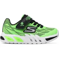 SKECHERS Sko m. Lys - Flex-Glow Elite - Lime Black - - 27 - Blinkesko
