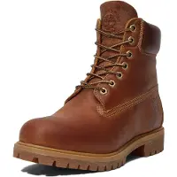 Timberland Timberlandtil mænd. TB1270942141 Premium 6 tommer ankelstøvler i brunt læder (46 W), Fast, Blonder, Casual, Udendørs