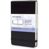 Moleskine Akvarel Watercolour Notebook Pocket, ulinjeret, hard cover sort