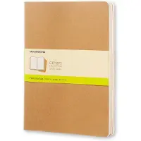 Moleskine Cahier, Monokromatisk, Brun, 120 ark, 70 g/m², Linieret papir, Universel