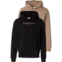 Jack & Jones Sweatshirt 'JORBillyburg' brokade / rød / sort / hvid