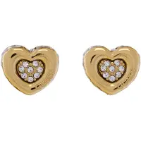 GUESS Øreringe 'L.O.V.E.' guld / transparent