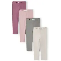 MINOTI Leggings lysegrå / grå-meleret / lilla / orkidee