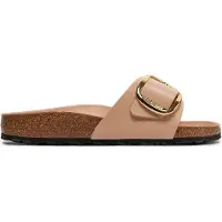 Birkenstock Birkenstocktil kvinder. 1026496 Sandaler i læder Madrid Big Buckle (smal pasform) beige (39), Fast, Ingen, Casual
