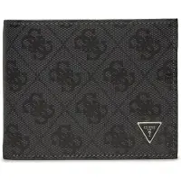 GUESS Tegnebog 'MADRID BLLFLD W COIN POCKET' mørkegrå / sort