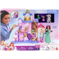 Disney Princess -legesæt med kæledyrsslot med 7 legeområder, 3 dyrevenner og over 20 møbler og tilbehørsdele, Mode dukke, 3 År, Dreng/Pige, 516 mm, 1,39 kg, Flerfarvet